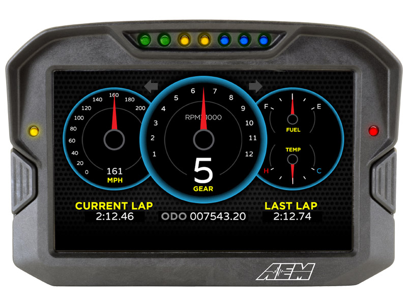 AEM ELECTRONICS CD-7L DIGITAL RACING DASH DISPLAY: CARBON LOGGING/NON-GPS