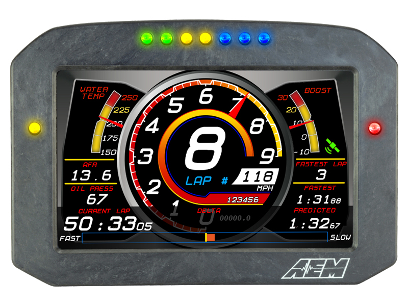 AEM ELECTRONICS CD-7 DIGITAL RACING DASH DISPLAY: CARBON NON-LOGGING/NON-GPS