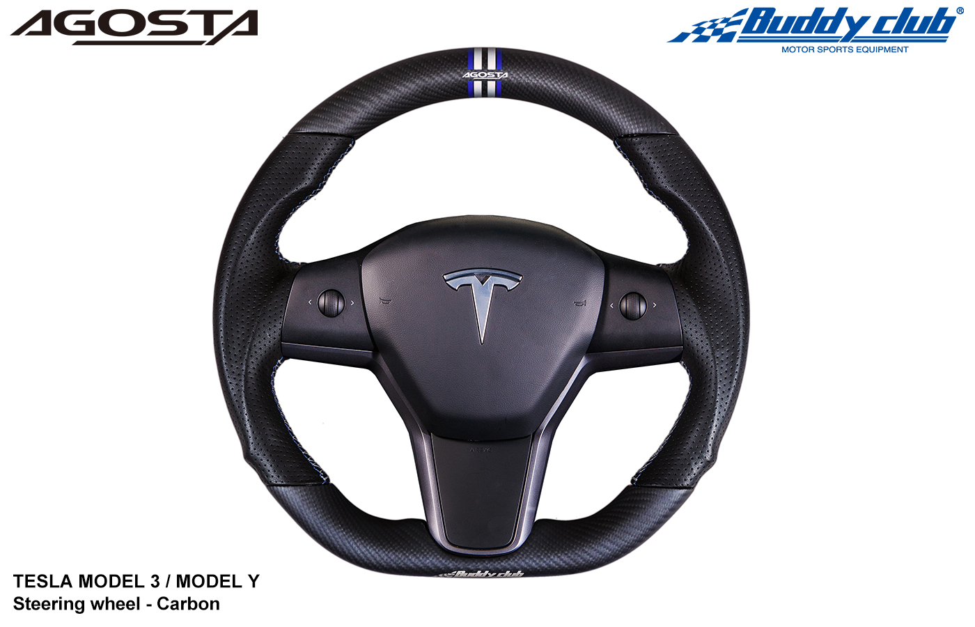 BUDDY CLUB STEERING WHEEL: TESLA MODEL 3 & Y (CARBON)